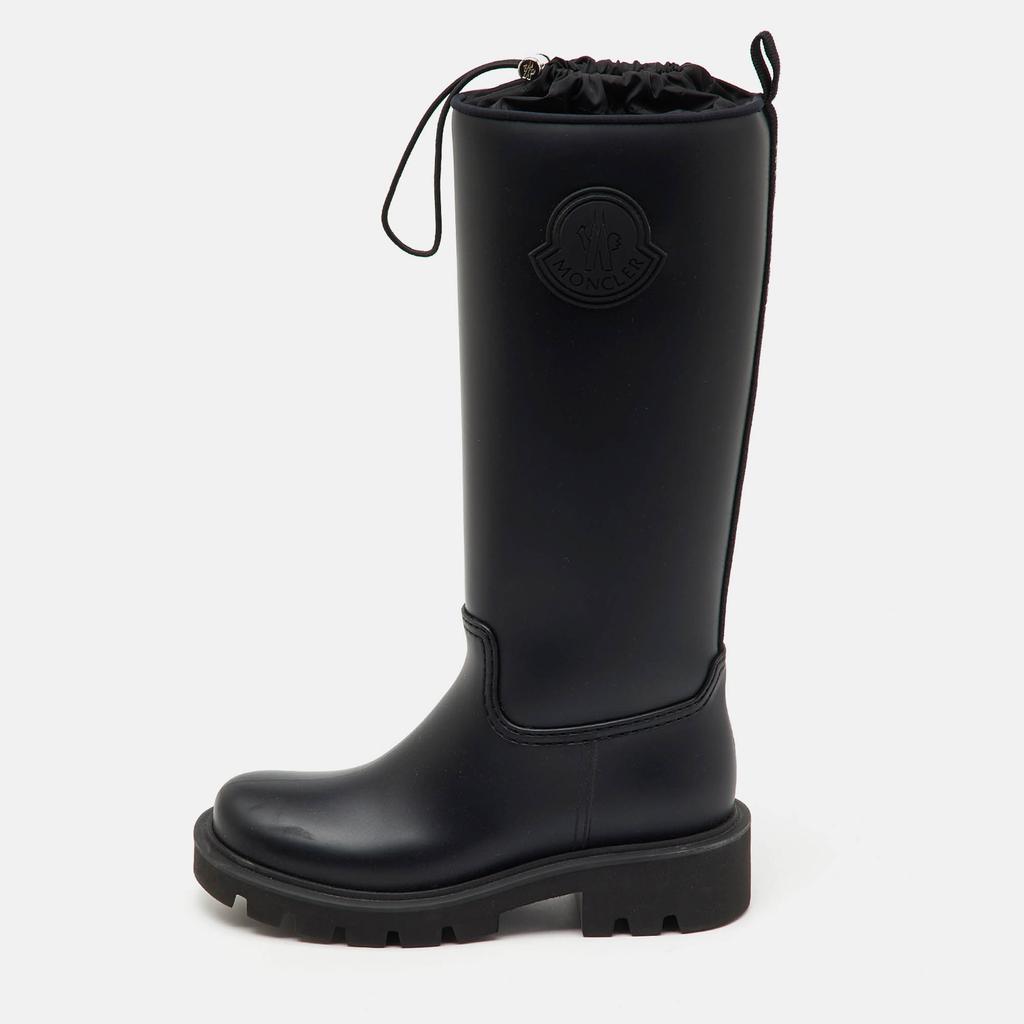 Moncler Moncler Black Rubber Kickstream High Rain Boots Size 37