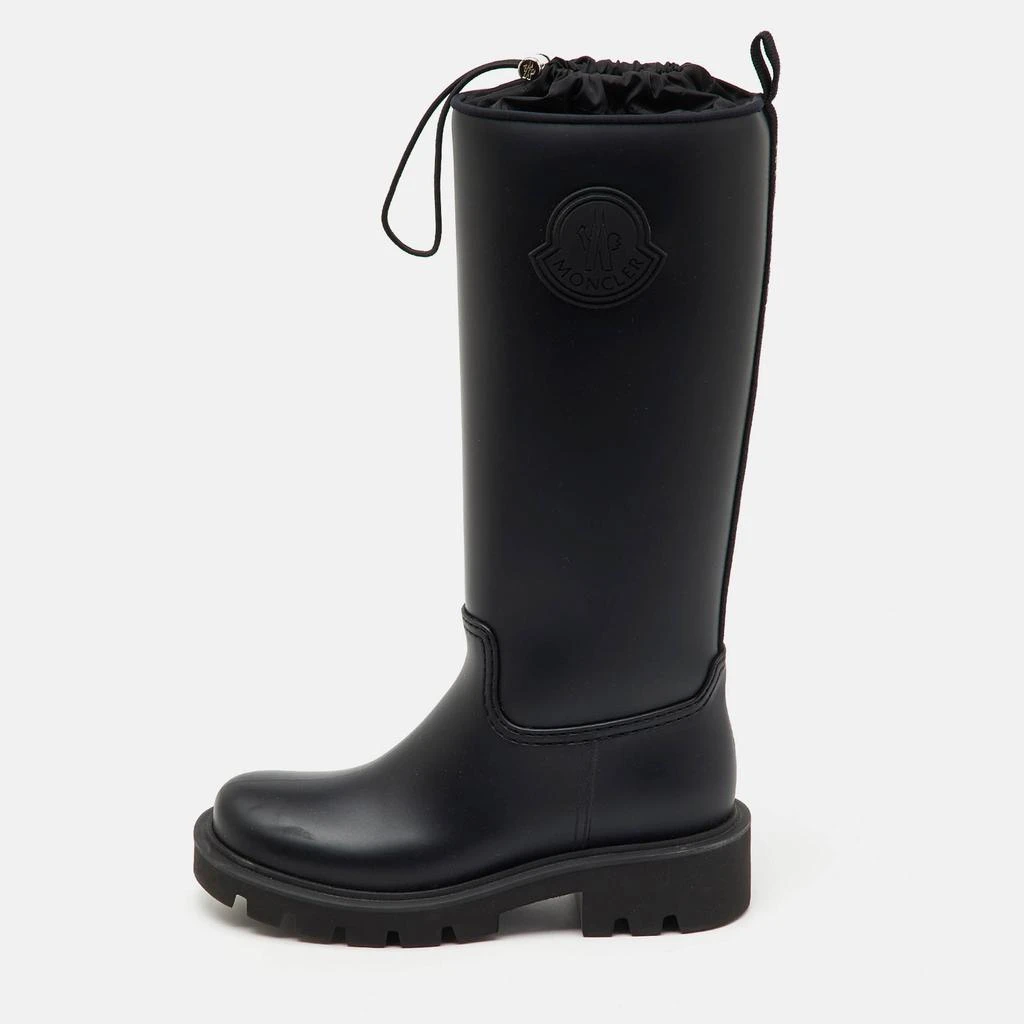Moncler Moncler Black Rubber Kickstream High Rain Boots Size 37 1