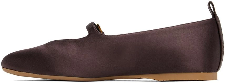 JW Anderson Brown Satin Ballerina Flats 3
