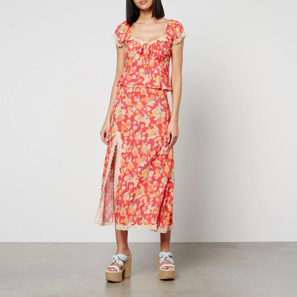 Rixo Rixo Rosella Floral-Print Satin Top 3