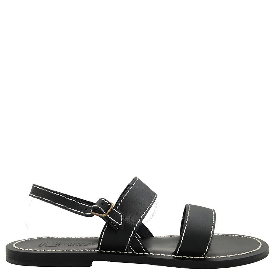 K. Jacques Barigoule Leather Flat Sandals 1