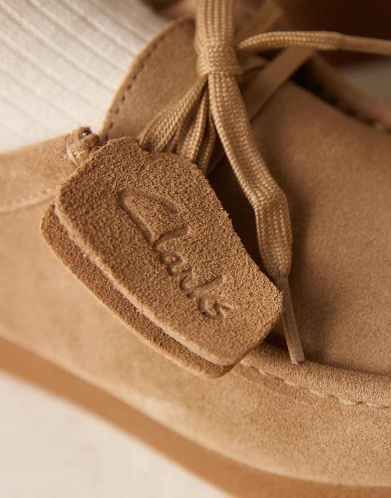 Clarks Clarks Wallabee Evo shoes in dark tan suede - Single Shoes