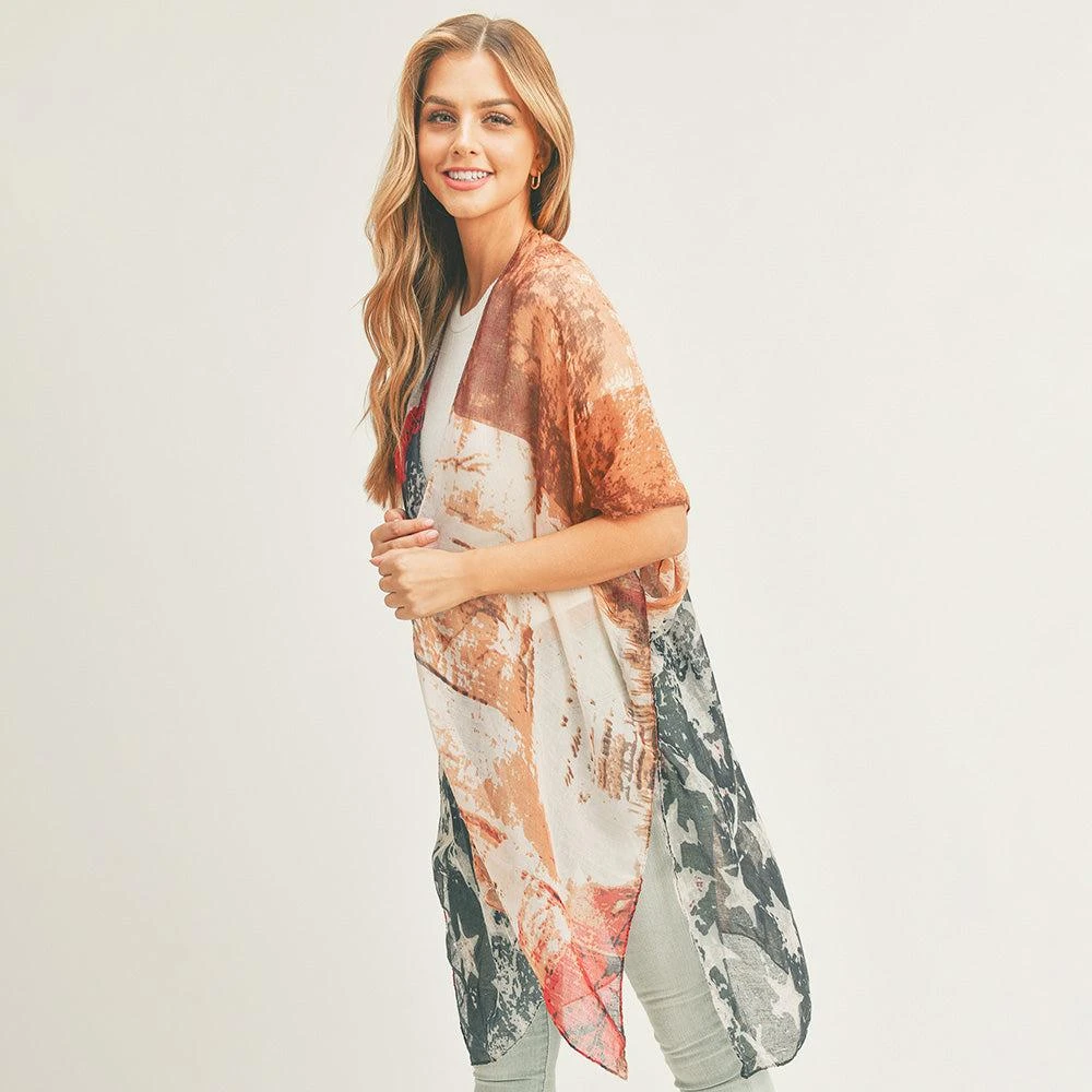 TRUEDAMES Vintage American Kimono Poncho 2