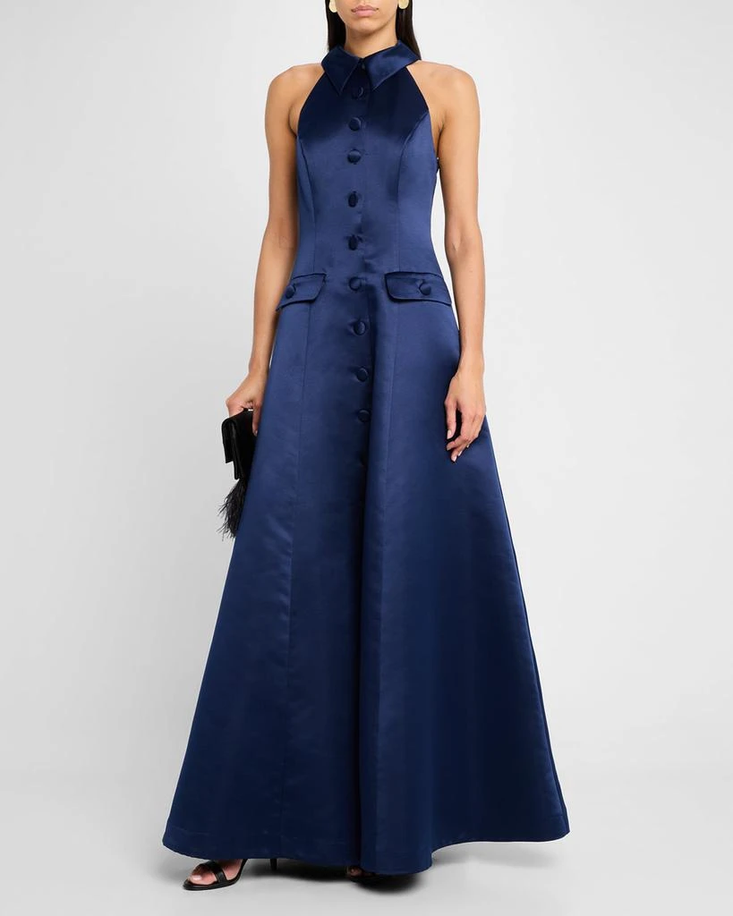 Trina Turk Official Sleeveless Satin Gown - Dresses & Skirts - Free  Shipping - BeyondStyle