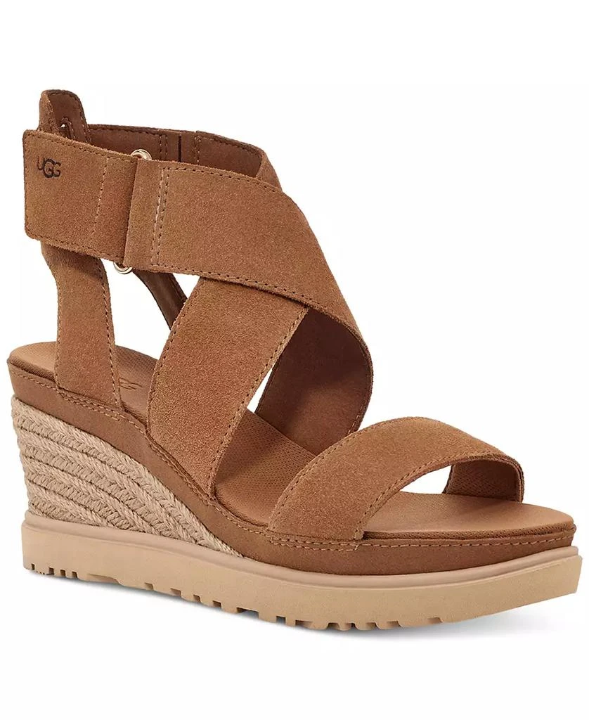 UGG® Women's Ileana Ankle-Strap Espadrille Platform Wedge Sandals 1