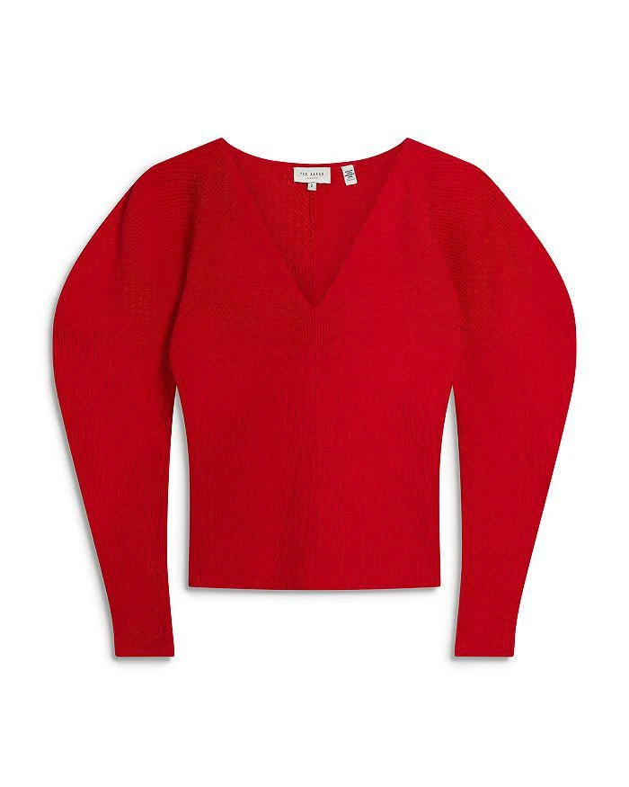Ted Baker London Amelyaa Ribbed Sculpted Sleeve Sweater 6