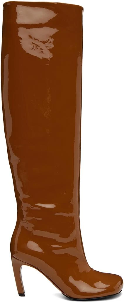 Dries Van Noten Brown Structured Tall Boots 1