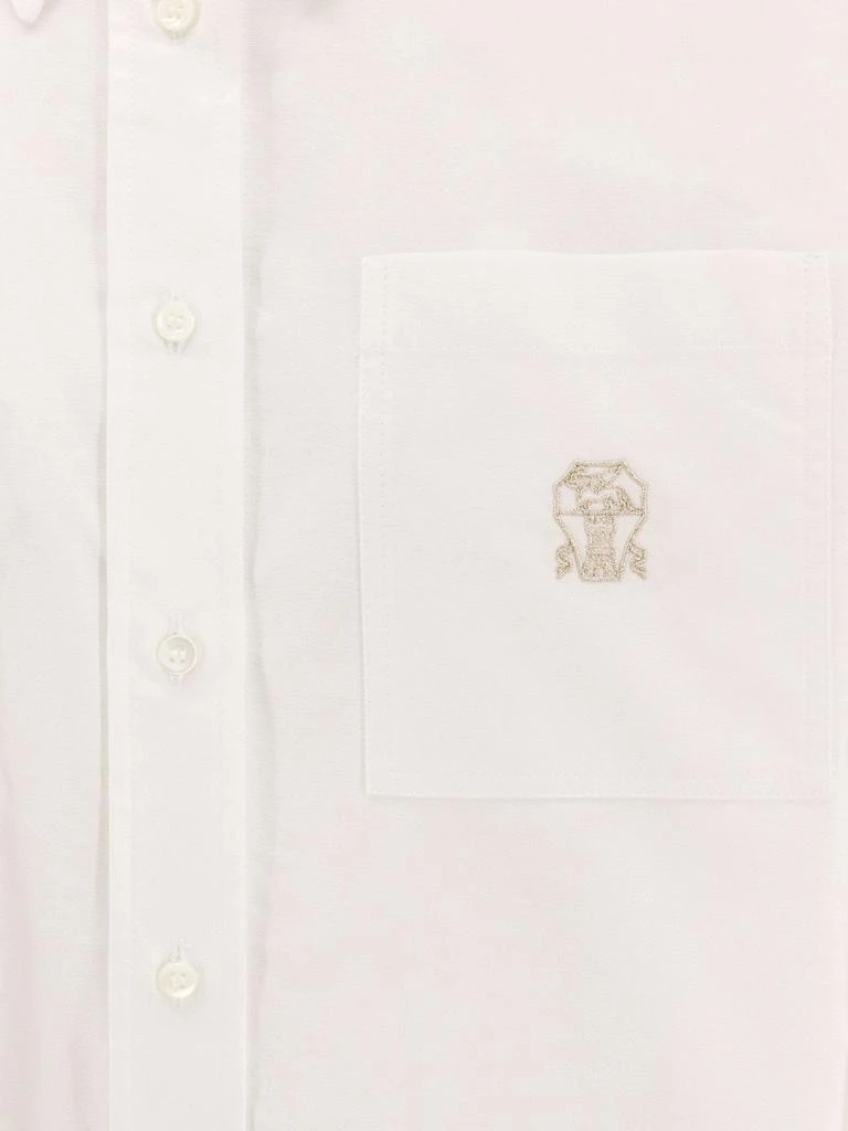 Brunello Cucinelli Cotton shirt with logo embroidery 3