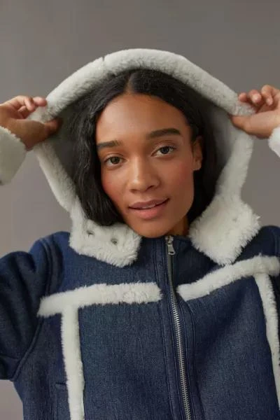 Urban Outfitters UO Roselyn Faux Shearling Jacket 3