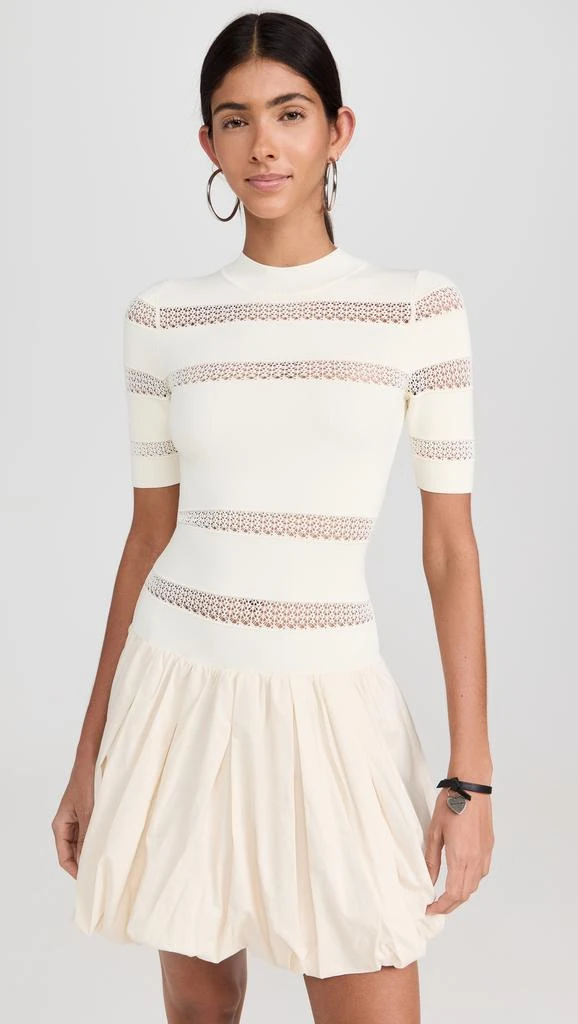 Sea Devon Knit Long Sleeve Combo Short Dress 6