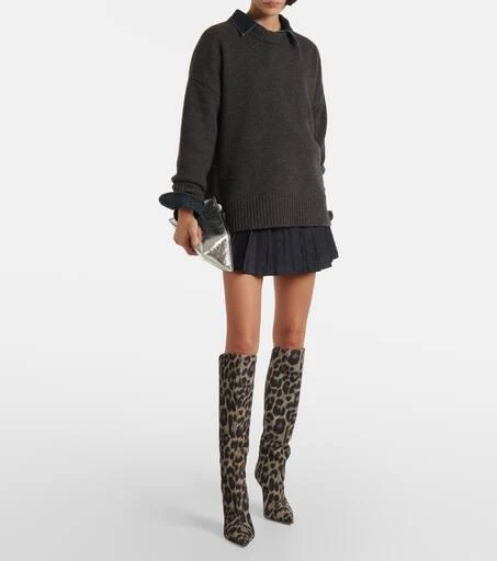 Paris Texas Jessica 105 calf hair knee-high boots 3
