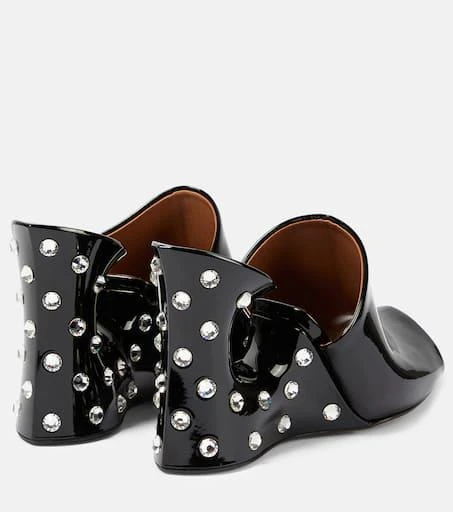 Alaïa La Sculpture embellished patent leather mules 3