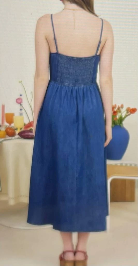 Blu Pepper Blu Pepper - Bow Strap Denim Dress 2