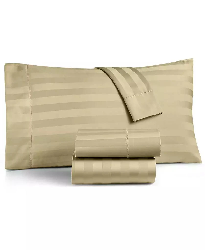 Charter Club CLOSEOUT! 1.5" Stripe 550 Thread Count 100% Cotton 4-Pc. Sheet Set, King, Exclusively at Macy’s 1