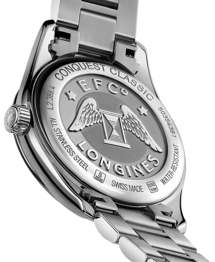 Longines Women's Swiss Conquest Classic Diamond-Accent Stainless Steel Bracelet Watch 34mm 2