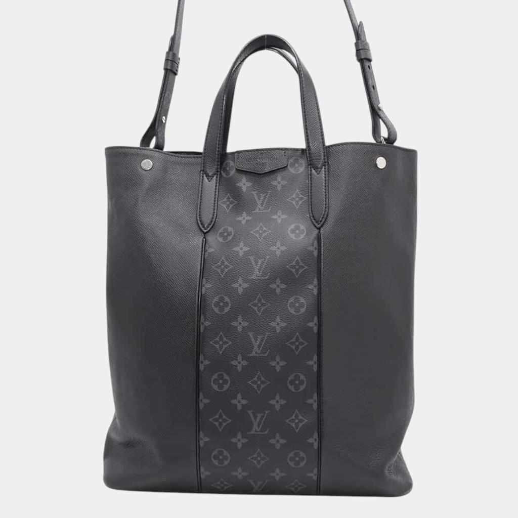Louis Vuitton Louis Vuitton Noir Monogram Eclipse Taiga Leather City Tote Bag