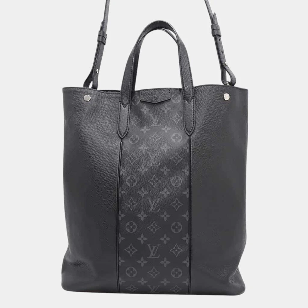 Louis Vuitton Louis Vuitton Noir Monogram Eclipse Taiga Leather City Tote Bag 1