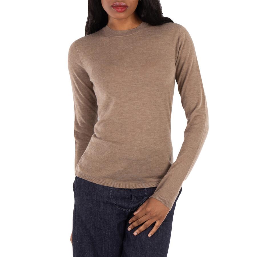 Tシャツ・カットソー MAX MARA WOMEN Veloce Sweater Top Brown Max Mara Max Mara Veloce Turtleneck Long-Sleeved Jumper