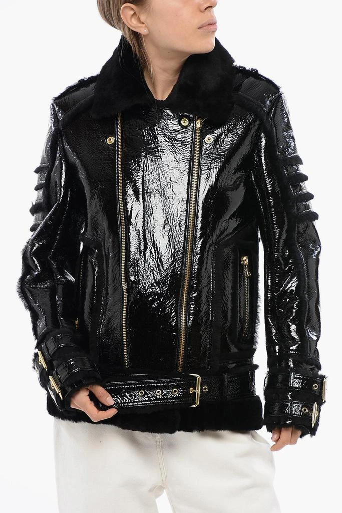 Balmain Balmain Shearling Biker Jacket 1