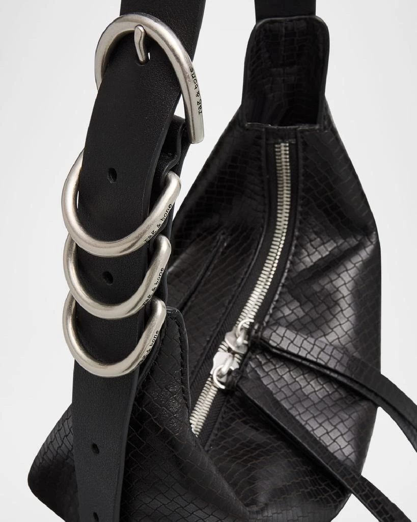 Rag & Bone Spire Mini Snake-Embossed Leather Hobo Bag 6