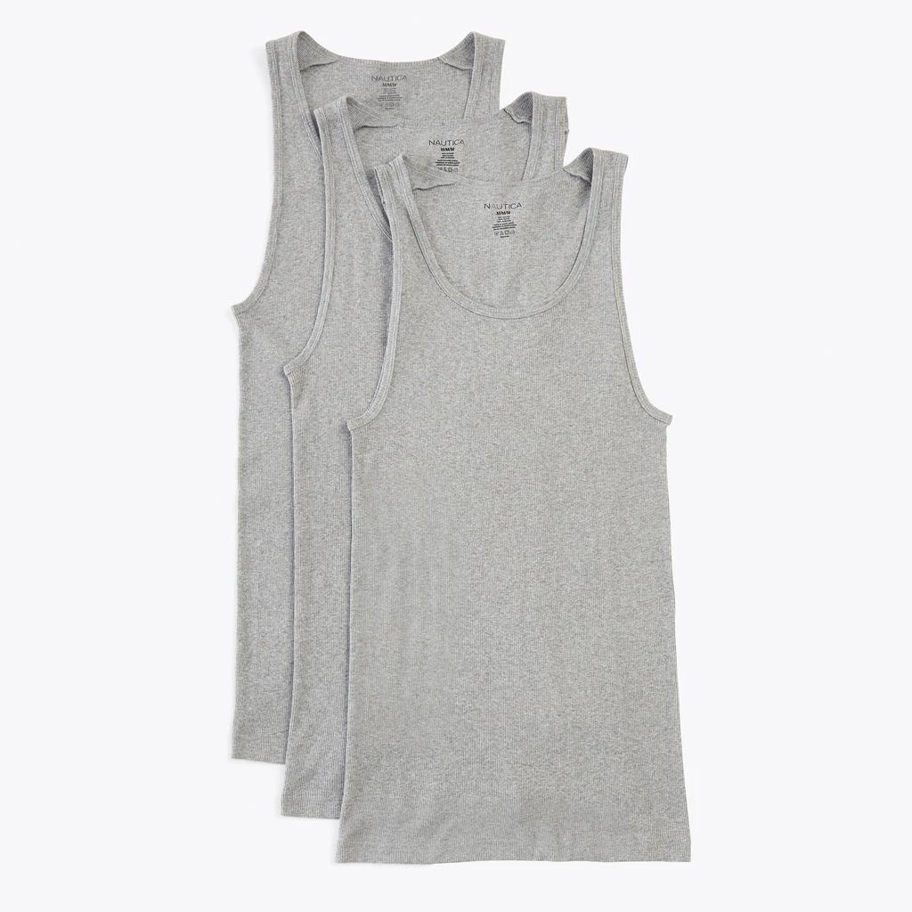 Nautica Mens Ribbed Tanks, 3-Pack 2