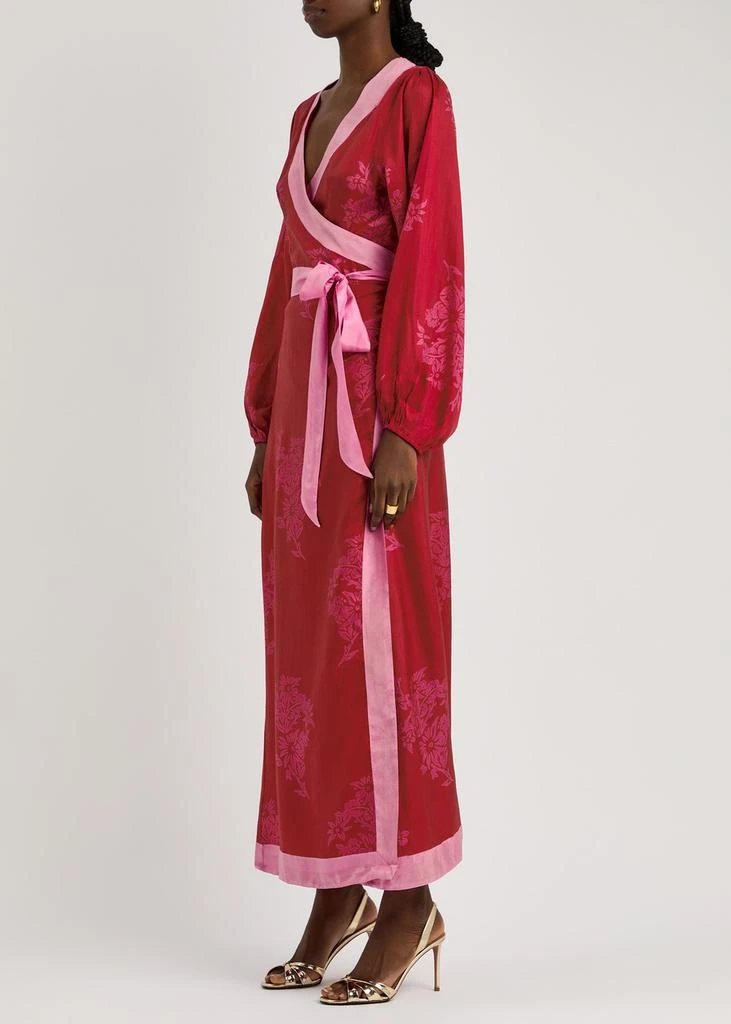 Hannah Artwear Luna floral-print silk midi wrap dress 2