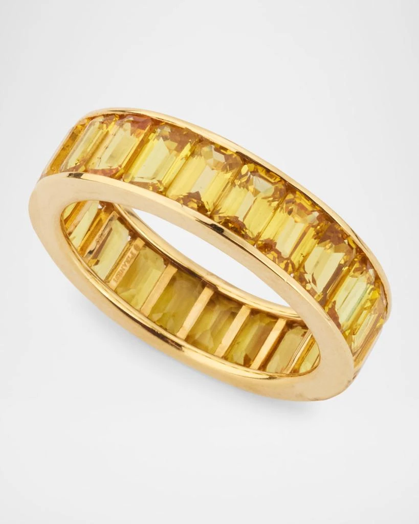 Piranesi 18K Yellow Gold Eternity Band with Yellow Sapphires, Size 7 3