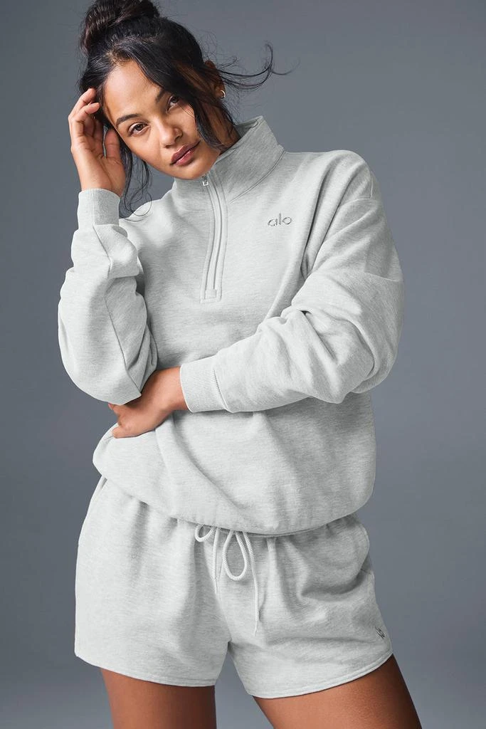 Alo Accolade 1/4 Zip Pullover - Athletic Heather Grey 9