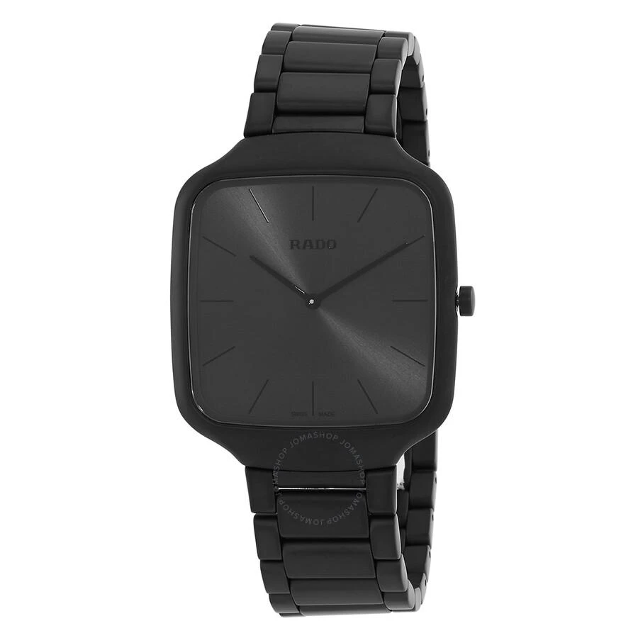Rado True Square Quartz Black Dial Unisex Watch R27062152 1