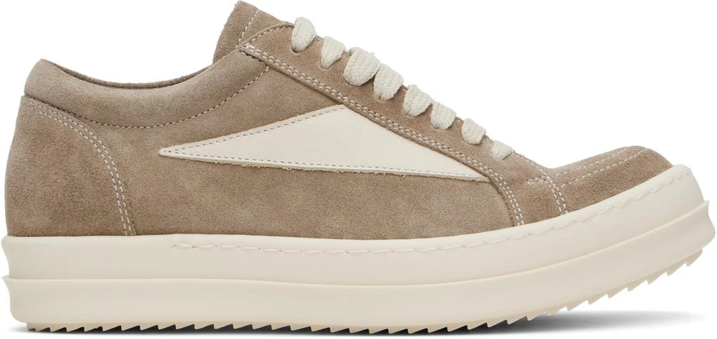 Rick Owens Taupe Hollywood Vintage Sneakers 1