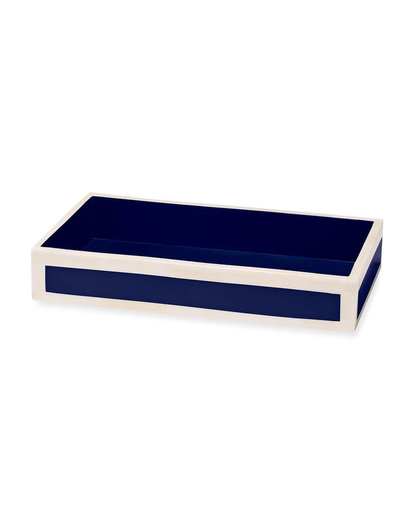 LADORADA Ink Blue & Bone Bath Tray 1