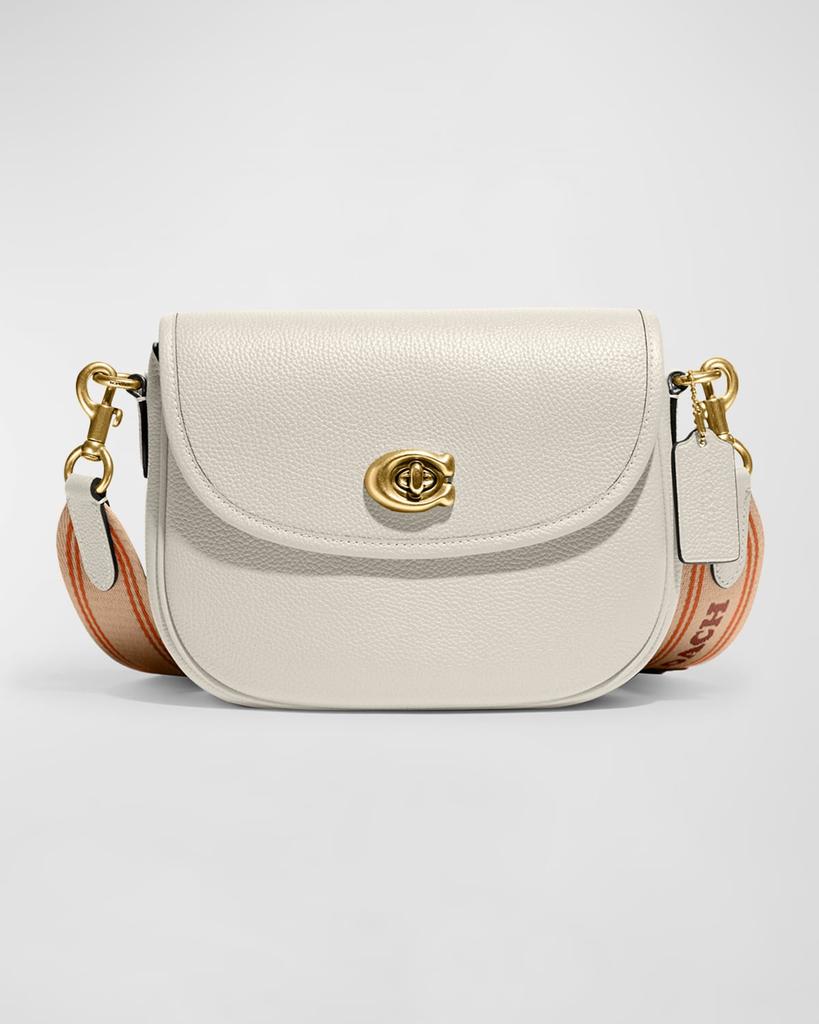 Coach Willow Polished Leather Saddle Crossbody Bag