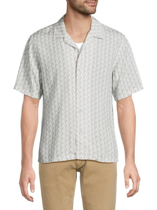 Rag & Bone Print Camp Shirt 1