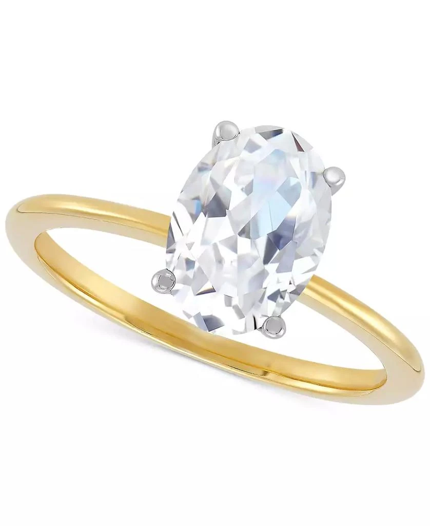 Grown With Love IGI Certified Lab Grown Diamond Oval Solitaire Engagement Ring (2 ct. t.w.) in 14k White Gold or 14k Two Tone Gold