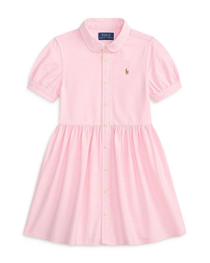 Ralph Lauren Girls' Cotton Oxford Shirtdress - Little Kid