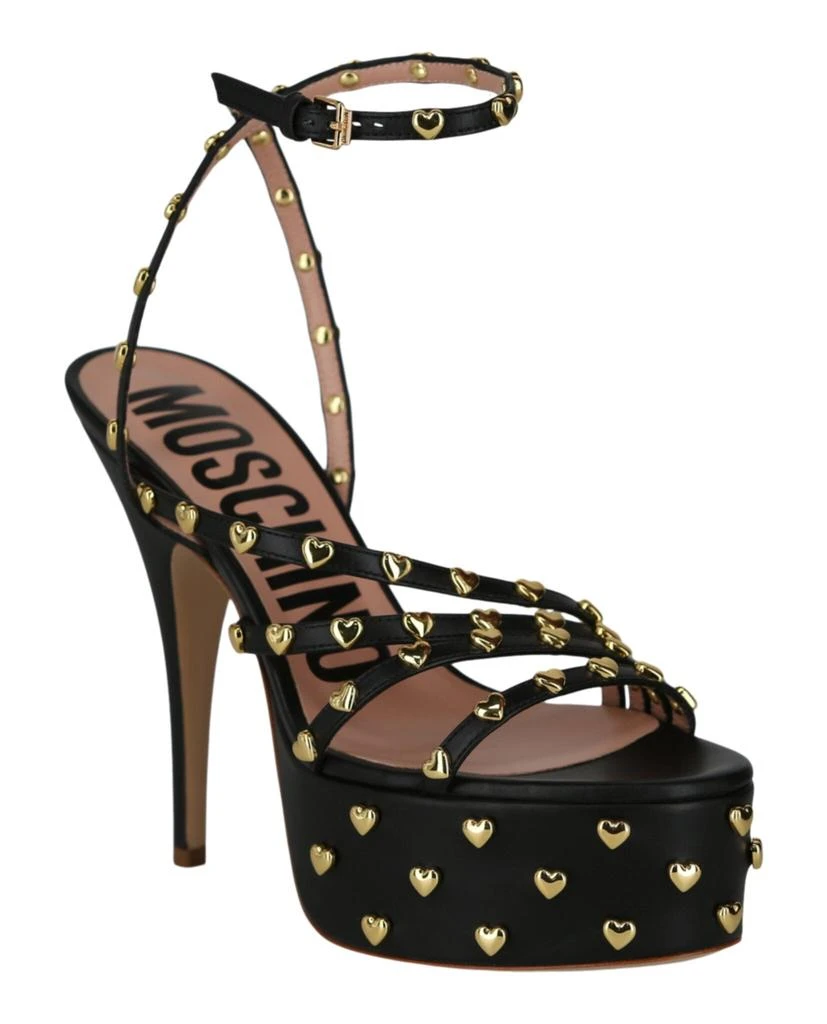 Moschino Heart Studded Platform Heels 2