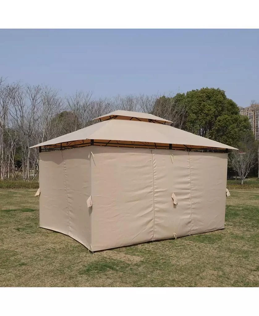 Streamdale Furniture 13x10 Outdoor Gazebo Canopy Tent w/ Mosquito Net - Khaki Top 5