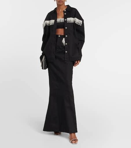 ROTATE Birger Christensen Embellished oversized denim jacket 2