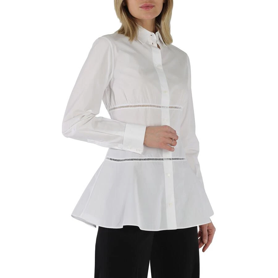 Alaïa Open Box - Alaia Ladies White Japanese Poplin Corset Shirt