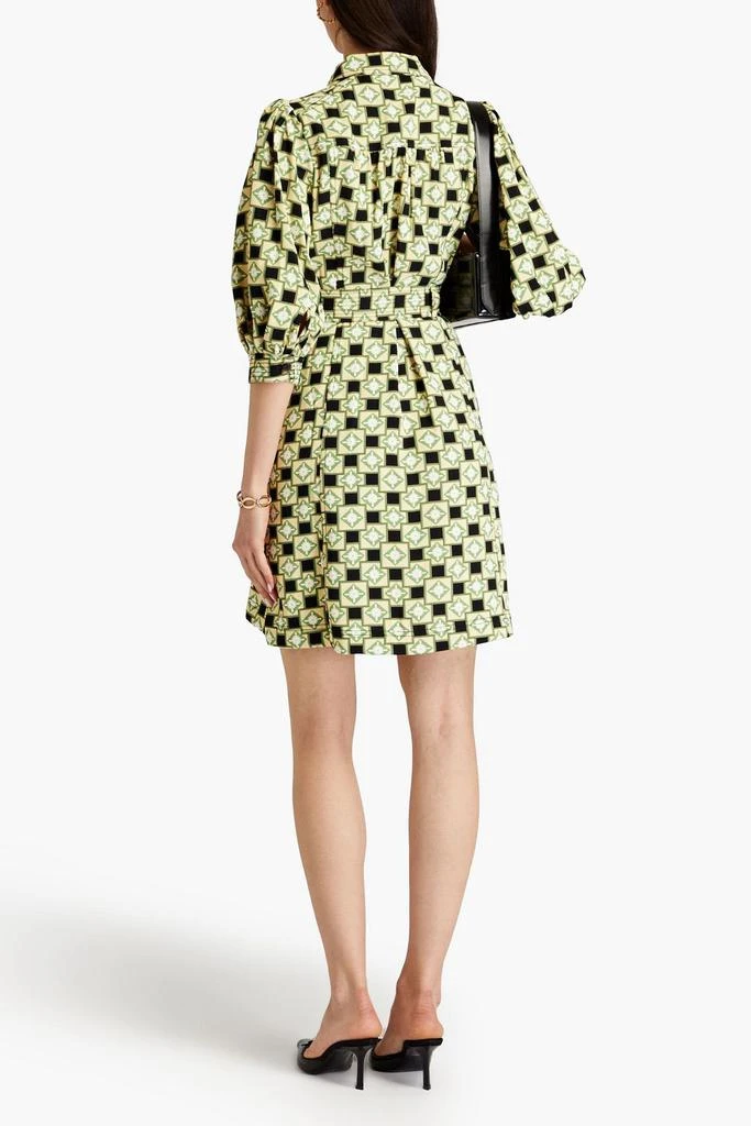 DIANE VON FURSTENBERG Britney belted printed crepe mini shirt dress 3