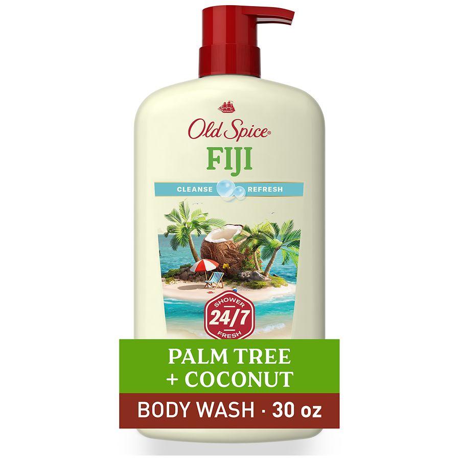 Old Spice Men's Body Wash, 24/7 Shower Fresh Fiji, Palm Tree + Coconut