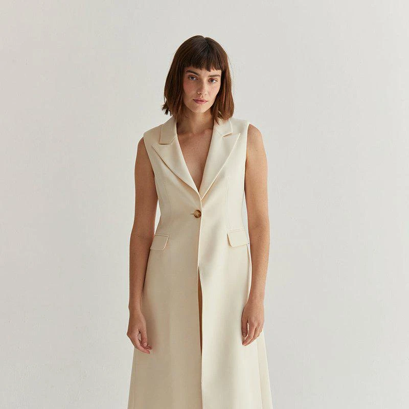 Crescent Sasha Sleeveless Long Blazer 2