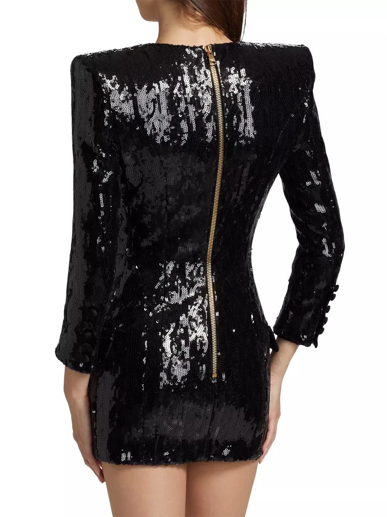 Balmain Sequined Double-Breasted Tuxedo Minidress 5