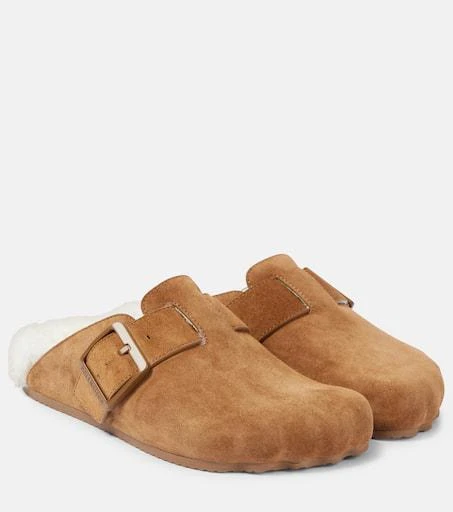 Balenciaga Sunday shearling-lined suede mules 1
