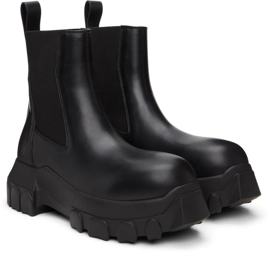 Rick Owens Black Beatle Bozo Tractor Chelsea Boots 4