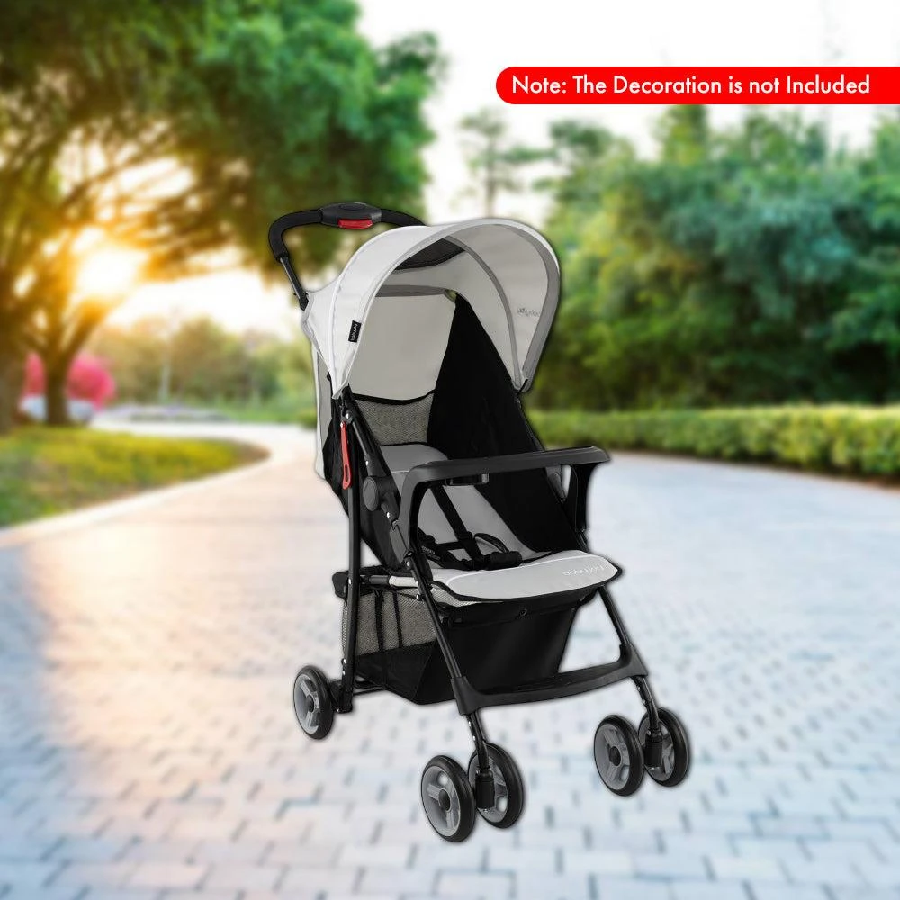 Hivvago Lightweight Travel Stroller for Toddlers with Reclining Seat and Sun Canopy 2