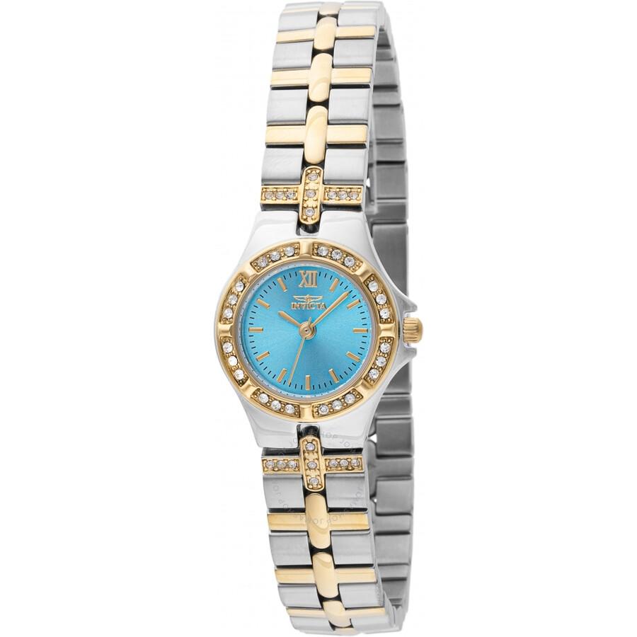 Invicta Wildflower Quartz Crystal Turquoise Dial Ladies Watch 45873