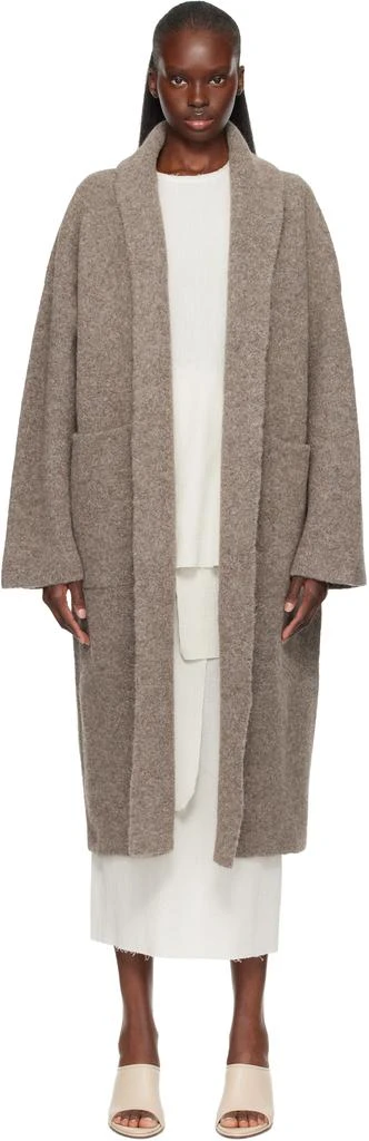 LAUREN MANOOGIAN Taupe Double Face Long Coat