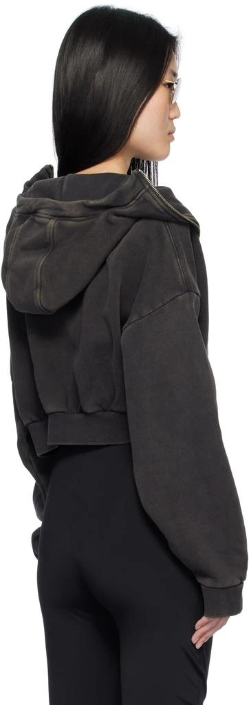 Entire Studios Black Cropped Full Zip Hoodie 3