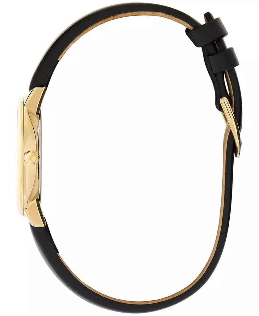 Olivia Burton Women's Ultra Slim Bee Black Leather Watch 28mm 3